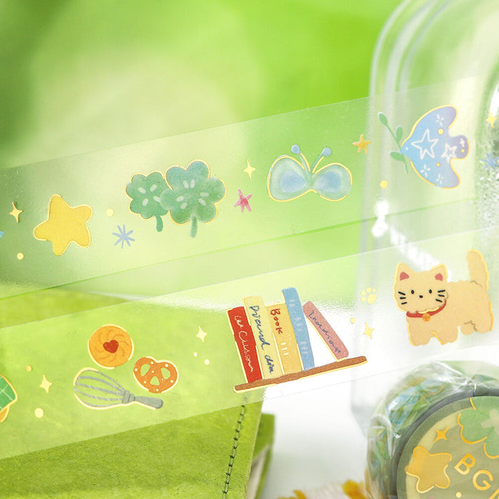 BGM Life Foil Stamped Clear Tape - Lucky