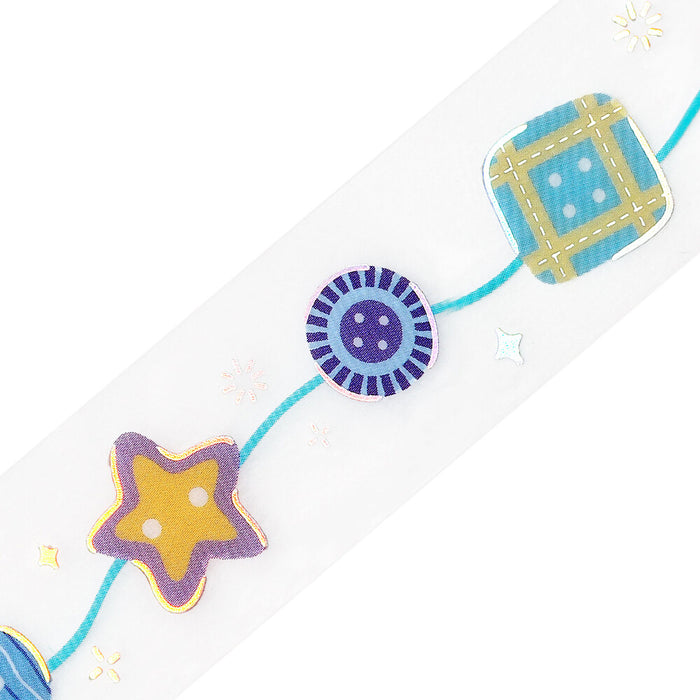 BGM Life Foil Stamped Clear Tape - Colourful Button
