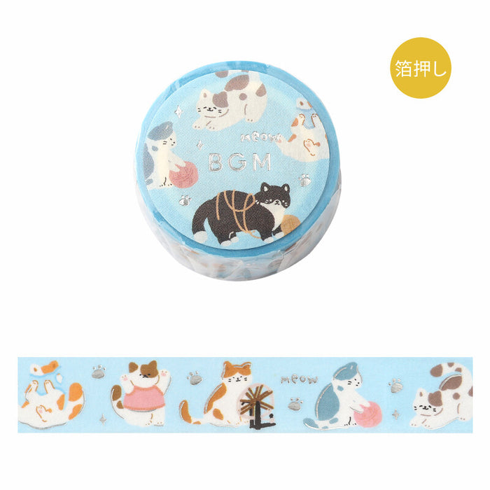 BGM Japan Foil Washi Tape - Meow