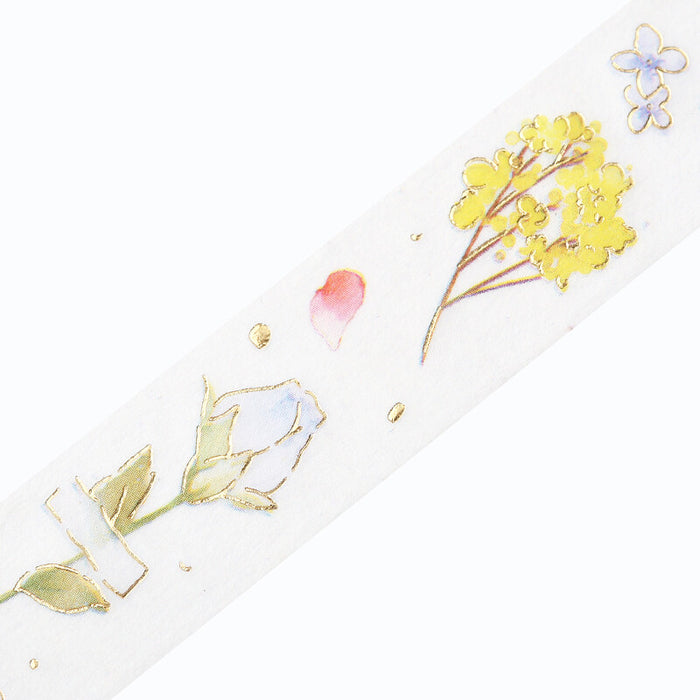 BGM Japan Foil Washi Tape - Flower Poem