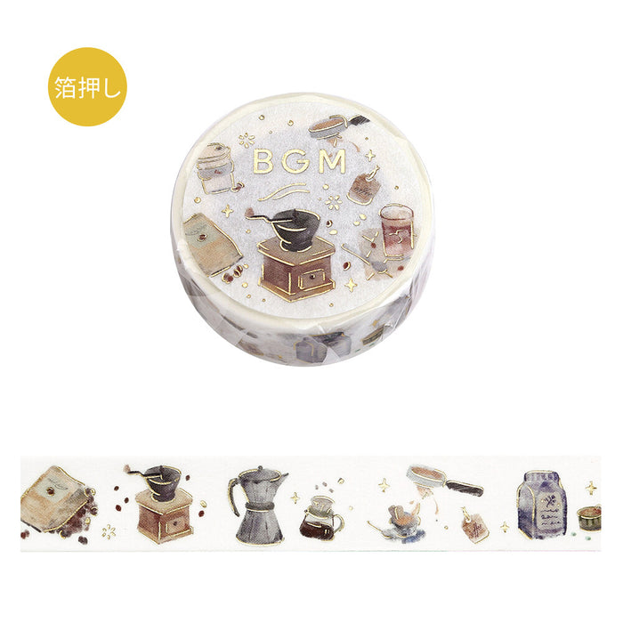 BGM Japan Foil Washi Tape - Cafe