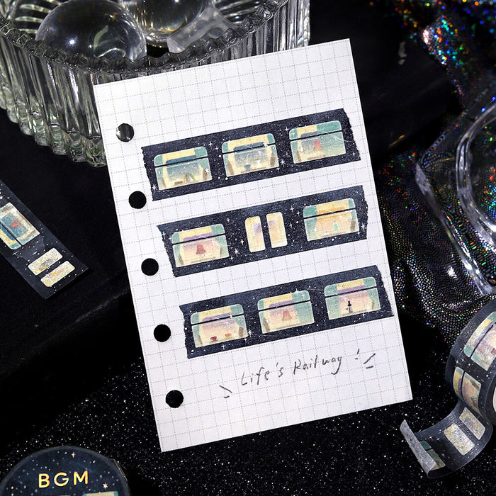BGM Japan Foil Washi Tape - Sleeping Train Among the Stars