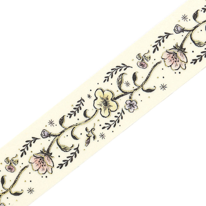 BGM Japan Foil Washi Tape - Flower Sketch
