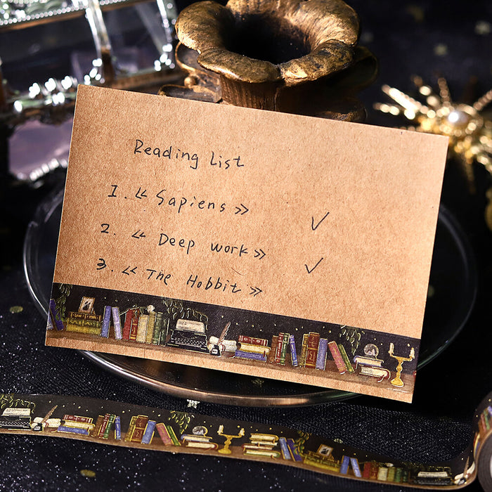 BGM Japan Foil Washi Tape - Late Night Bookshelf