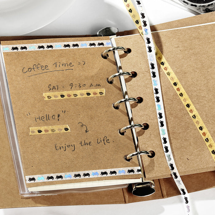 BGM 5mm Foil Stamped Washi Tape - Tea Time