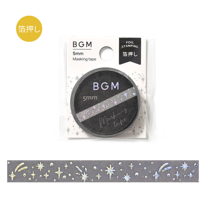 BGM 5mm Foil Stamped Washi Tape - Star Collection