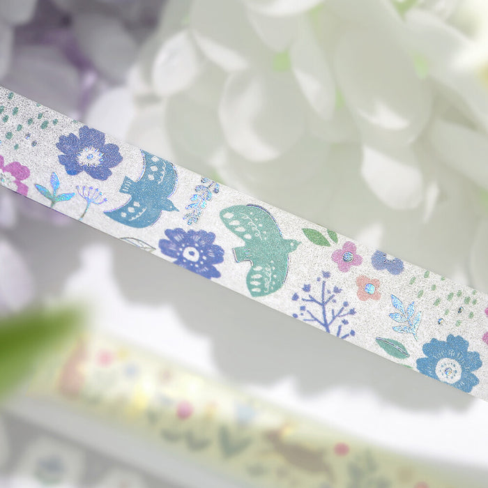 BGM 'Nordic Forest' Foil Washi Tape - Birds Singing