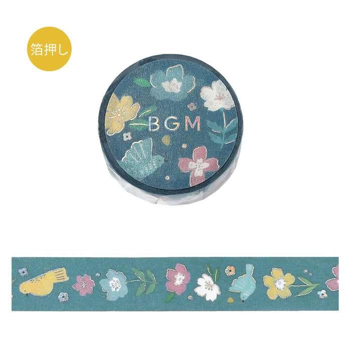 BGM 'Nordic Forest' Foil Washi Tape - Melody of Flowers