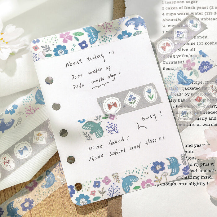BGM 'Nordic Forest' Foil Washi Tape - Flower Frame