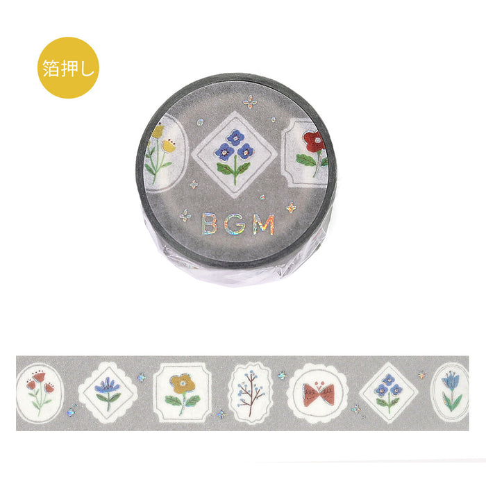 BGM 'Nordic Forest' Foil Washi Tape - Flower Frame