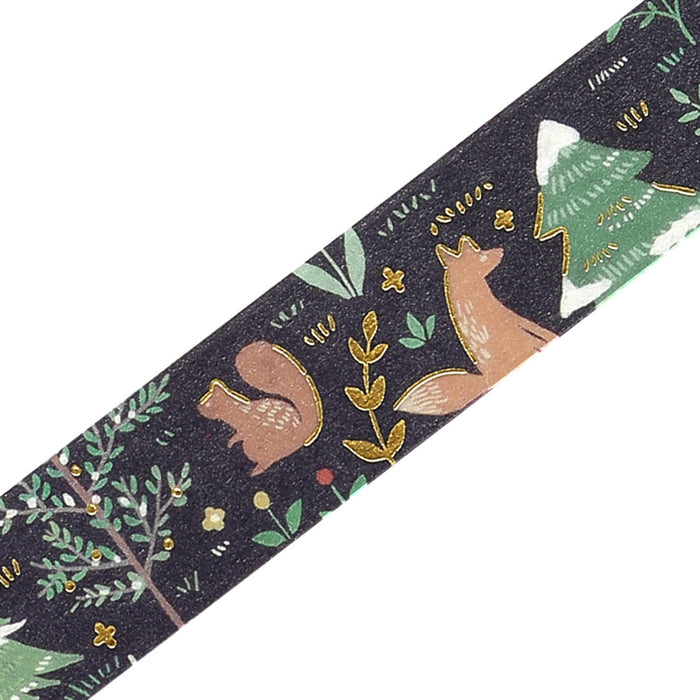 BGM 'Nordic Forest' Foil Washi Tape - Moonlit Forest
