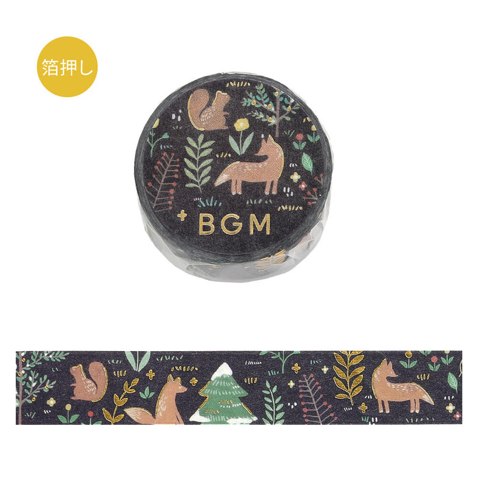 BGM 'Nordic Forest' Foil Washi Tape - Moonlit Forest