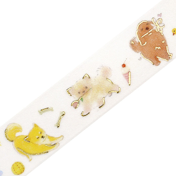 BGM Japan Foil Washi Tape - Lots of Dogs