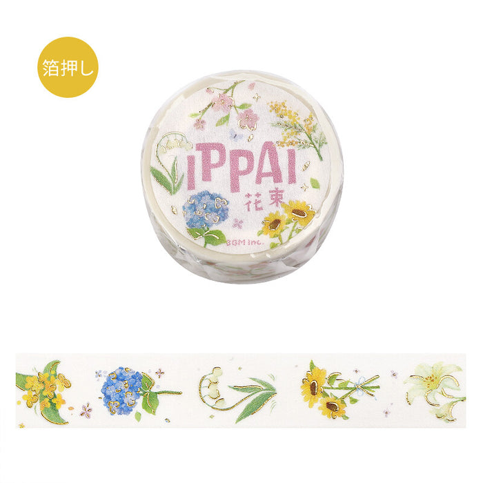 BGM Japan Foil Washi Tape - Lots of Bouquets