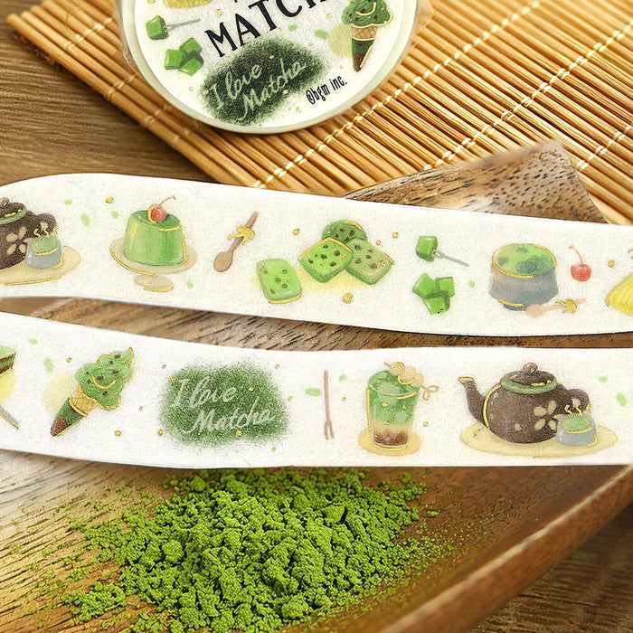 BGM 'Flavour' Series Foil Washi Tape - Matcha