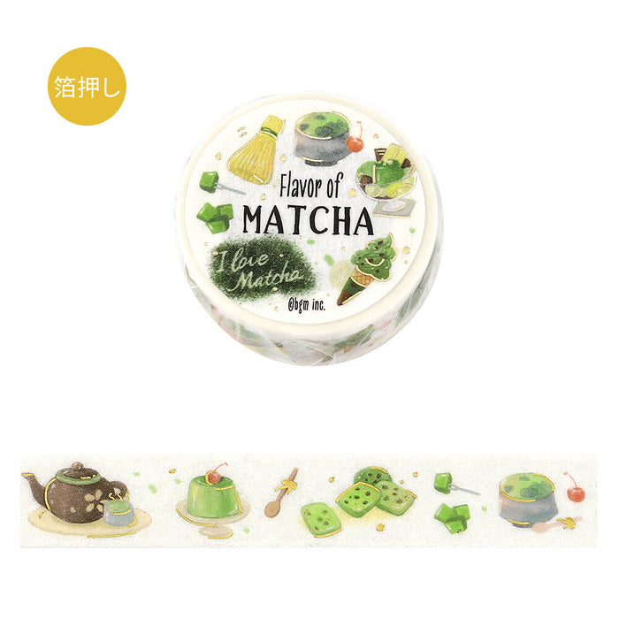 BGM 'Flavour' Series Foil Washi Tape - Matcha