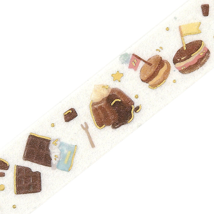 BGM 'Flavour' Series Foil Washi Tape - Chocolate