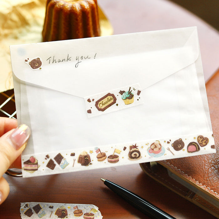 BGM 'Flavour' Series Foil Washi Tape - Chocolate