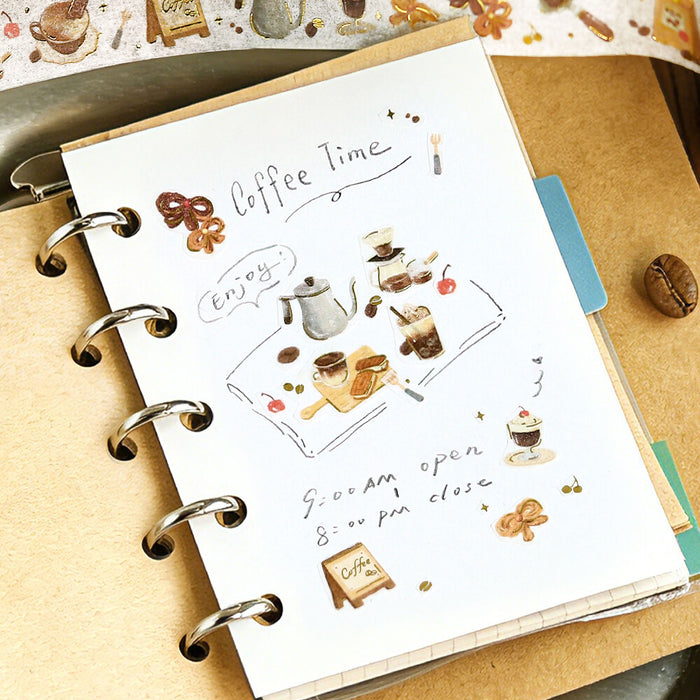 BGM 'Flavour' Series Foil Washi Tape - Coffee