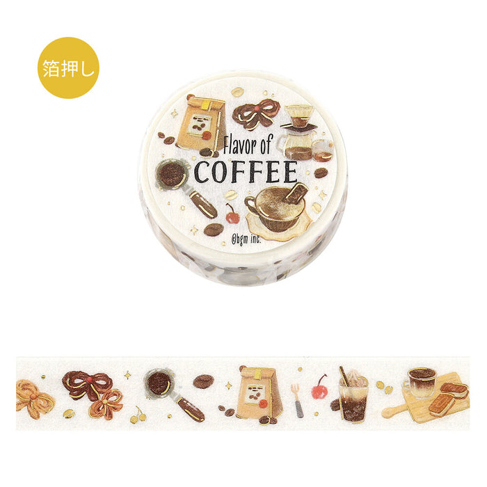 BGM 'Flavour' Series Foil Washi Tape - Coffee