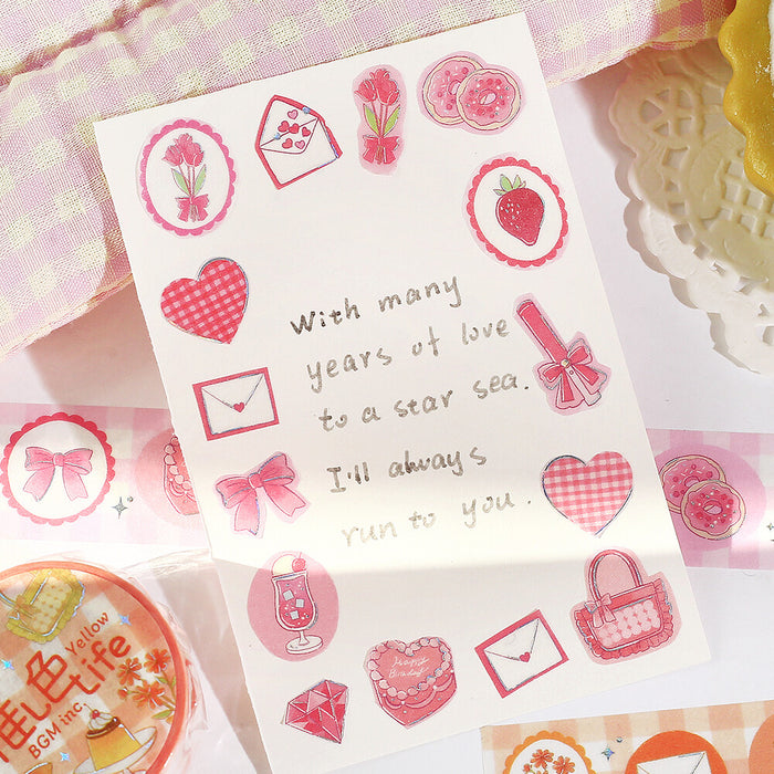BGM 'Colour Life' Foil Washi Tape - Pink