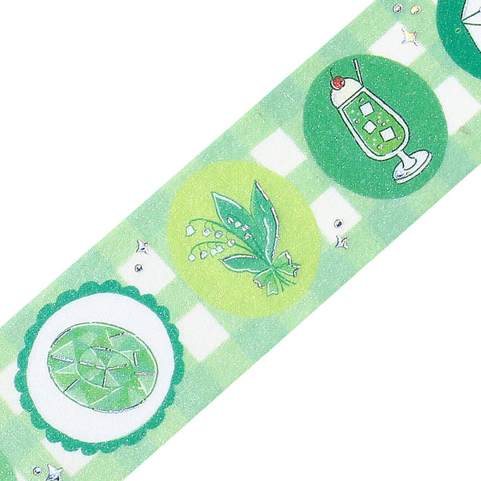 BGM 'Colour Life' Foil Washi Tape - Green