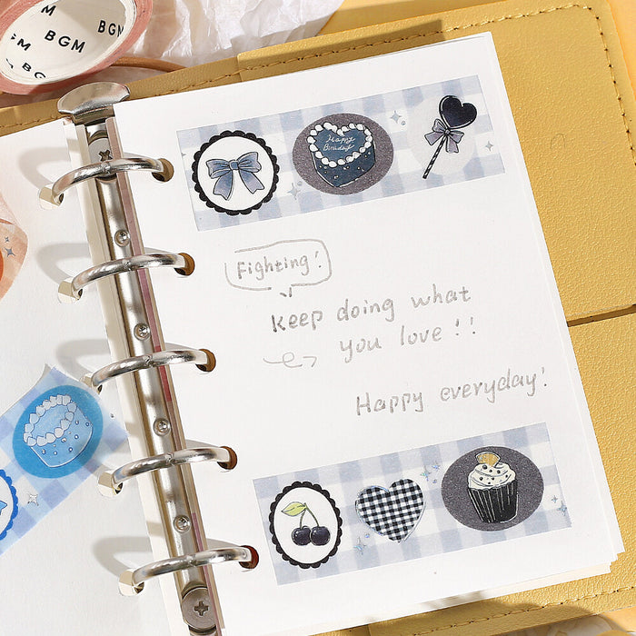 BGM 'Colour Life' Foil Washi Tape - Black