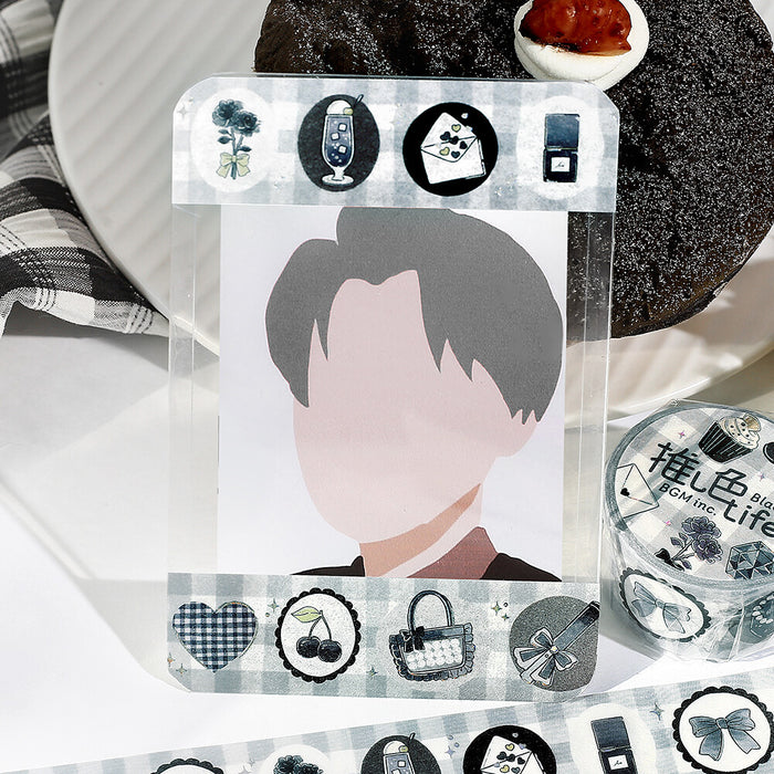 BGM 'Colour Life' Foil Washi Tape - Black