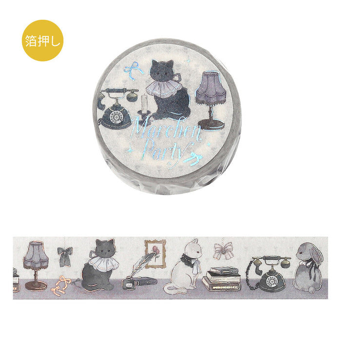 BGM 'Fairy Tale Party' Foil Washi Tape - Silver Gray