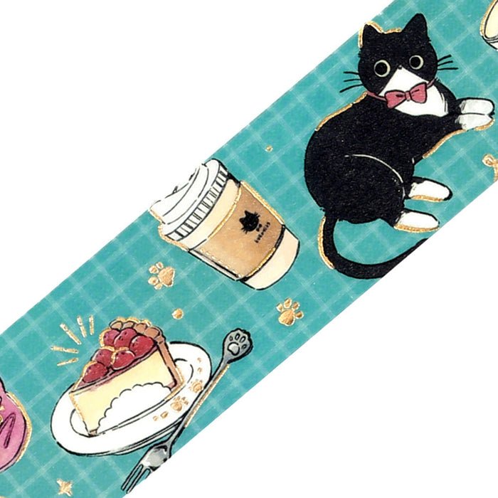 BGM 'Cafe Kuroneko' Foil Washi Tape - Cafe Stroll