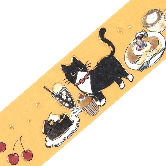 BGM 'Cafe Kuroneko' Foil Washi Tape - Sweet Time