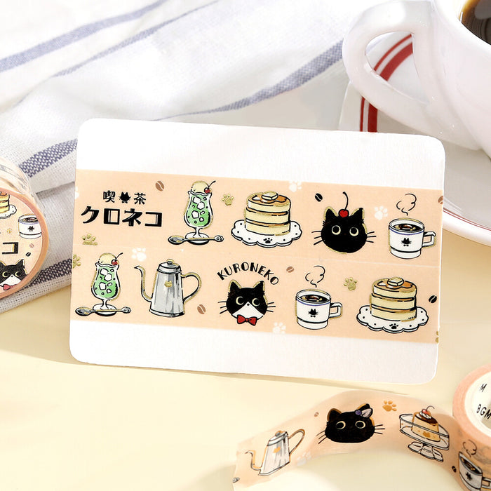 BGM 'Cafe Kuroneko' Foil Washi Tape - Welcome!