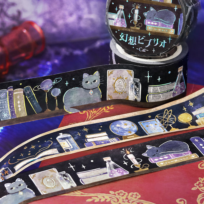 BGM 'Fantasy Bookshelf' Foil Washi Tape - Cat