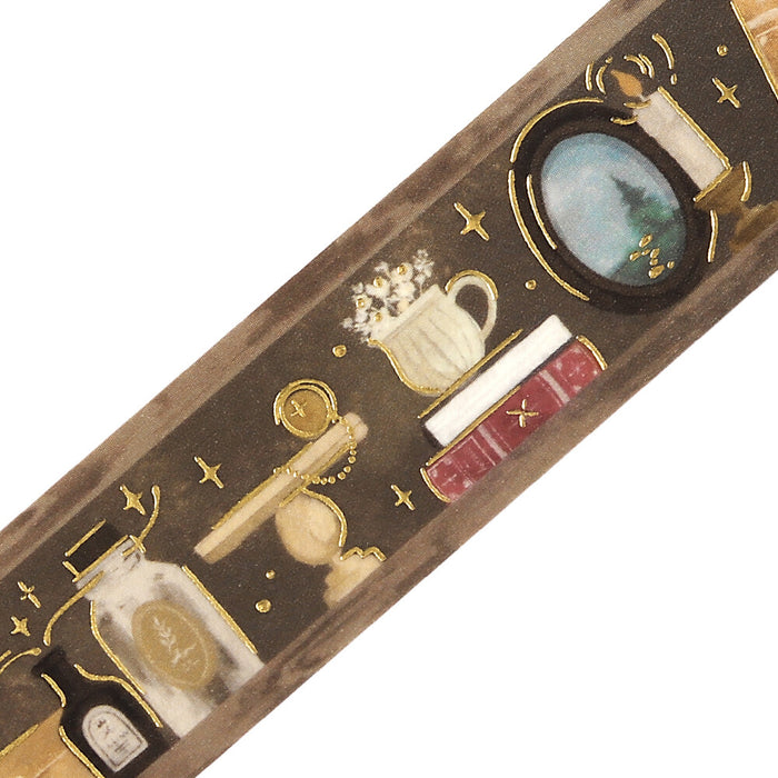 BGM 'Fantasy Bookshelf' Foil Washi Tape - Antique