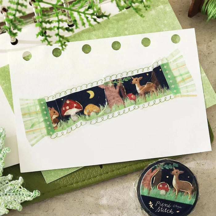 BGM 'Pieni Stitch' Foil Washi Tape - Small Forest