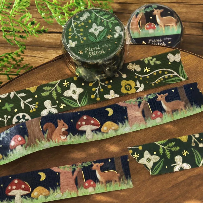 BGM 'Pieni Stitch' Foil Washi Tape - Small Forest