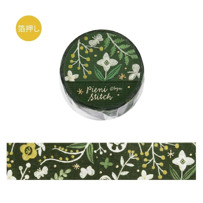 BGM 'Pieni Stitch' Foil Washi Tape - Tiny Flowers & Grasses