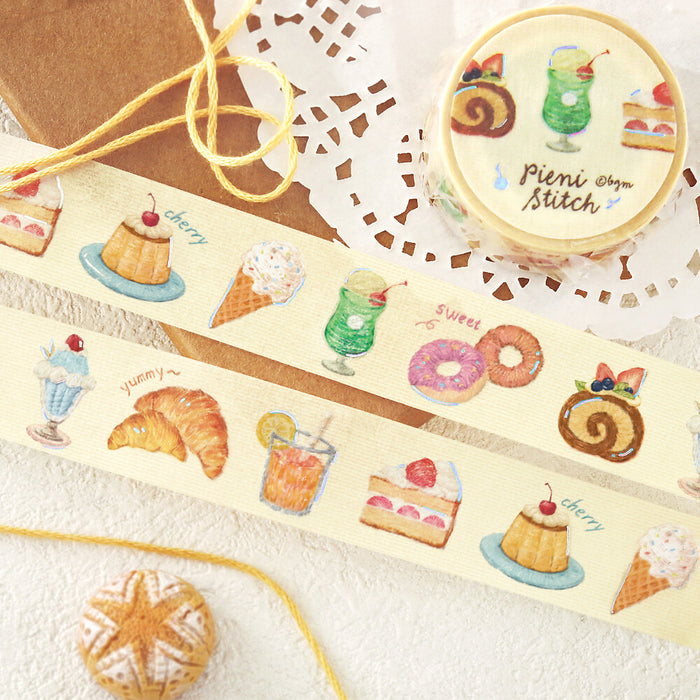BGM 'Pieni Stitch' Foil Washi Tape - Small Cafe