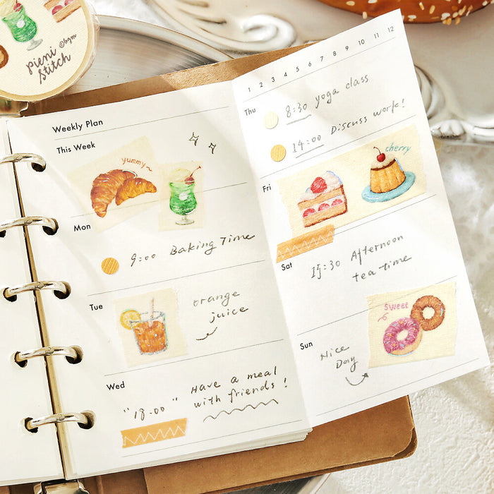BGM 'Pieni Stitch' Foil Washi Tape - Small Cafe