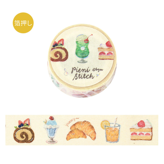 BGM 'Pieni Stitch' Foil Washi Tape - Small Cafe