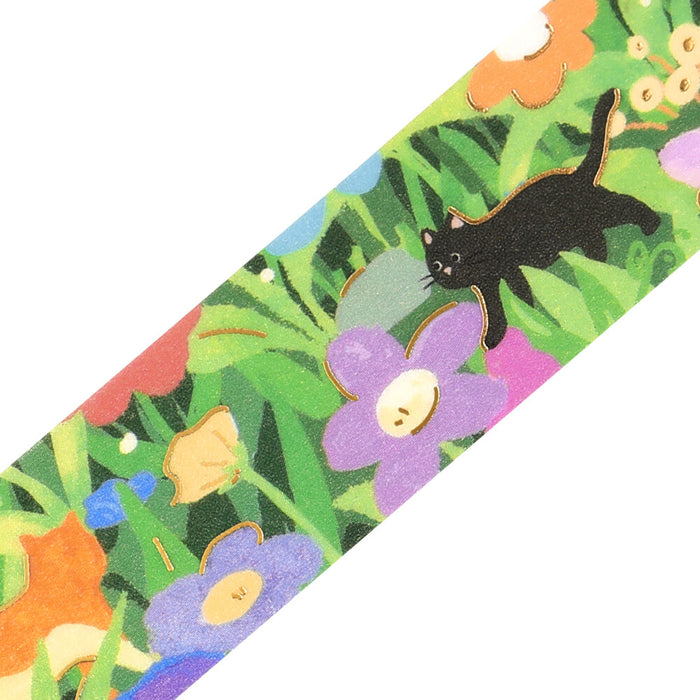 BGM 'The Cat's Journey' Foil Washi Tape - A Flowering Meadow