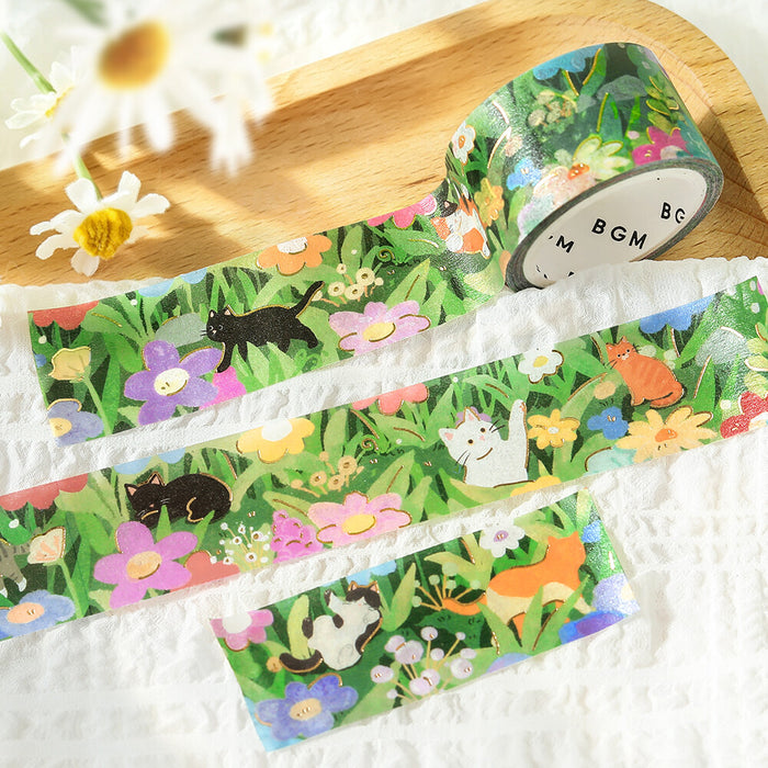 BGM 'The Cat's Journey' Foil Washi Tape - A Flowering Meadow