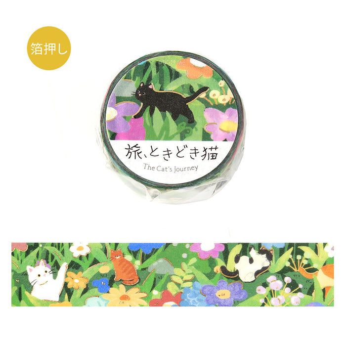 BGM 'The Cat's Journey' Foil Washi Tape - A Flowering Meadow