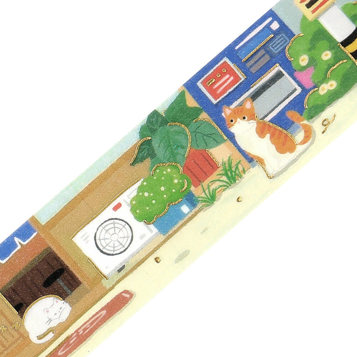 BGM 'The Cat's Journey' Foil Washi Tape - An Afternoon in a Back Alley