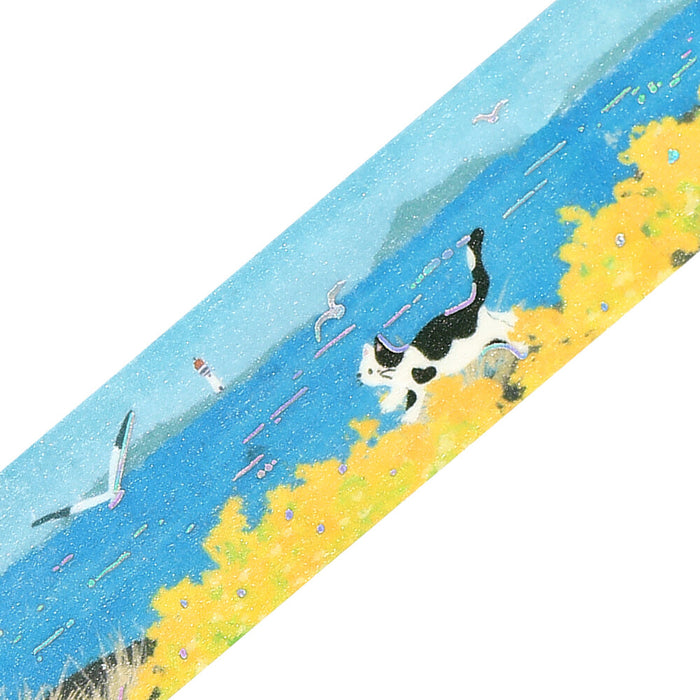 BGM 'The Cat's Journey' Foil Washi Tape - News from the Sea Breeze