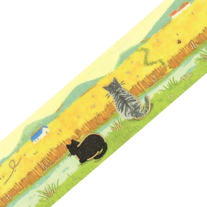 BGM 'The Cat's Journey' Foil Washi Tape - Across the Wheat Fields