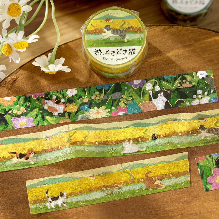BGM 'The Cat's Journey' Foil Washi Tape - Across the Wheat Fields