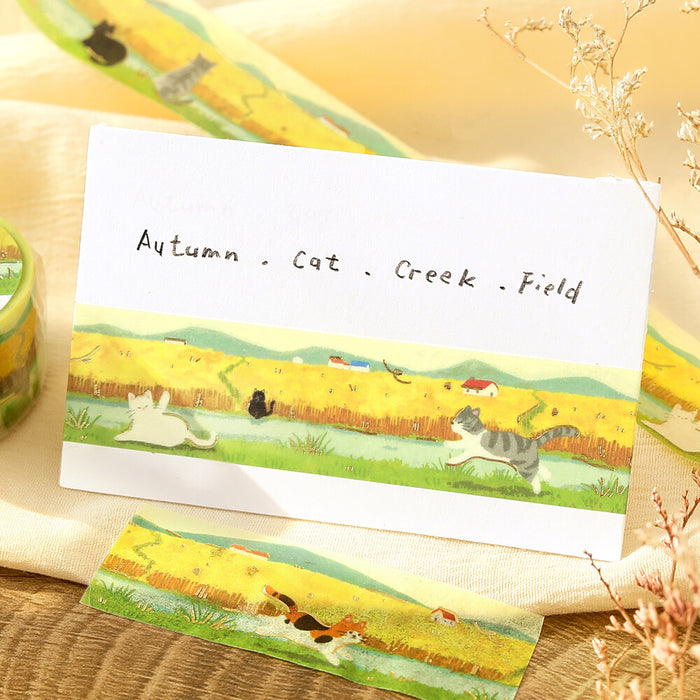 BGM 'The Cat's Journey' Foil Washi Tape - Across the Wheat Fields