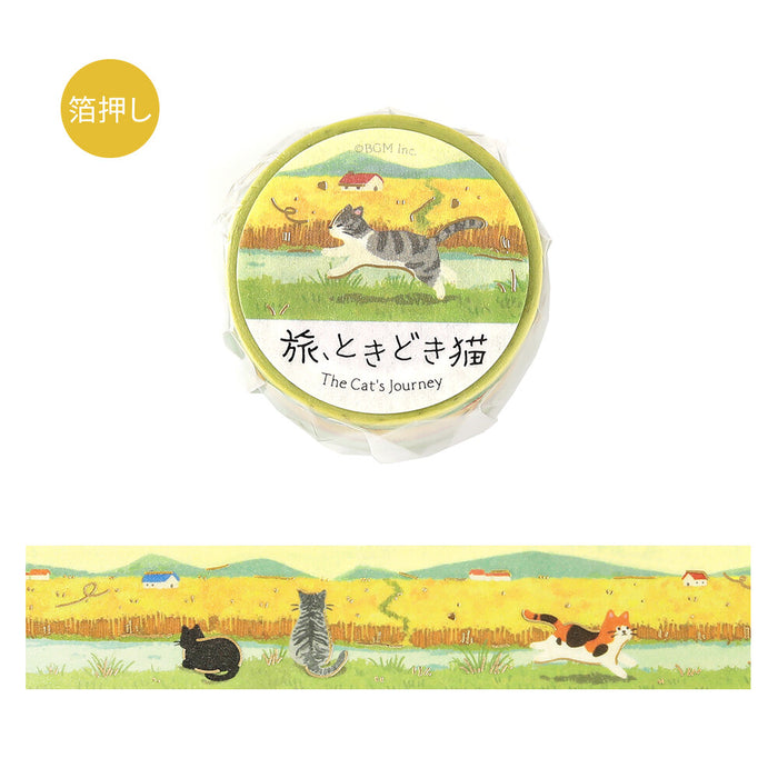 BGM 'The Cat's Journey' Foil Washi Tape - Across the Wheat Fields