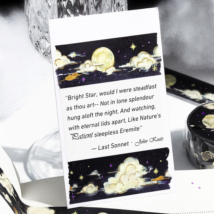 BGM 'Sky Picture Book' Foil Washi Tape - Moonlit Night